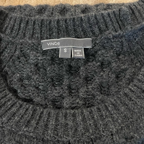 Vince fisherman/cable knit crew neck sweater - Picture 8 of 9